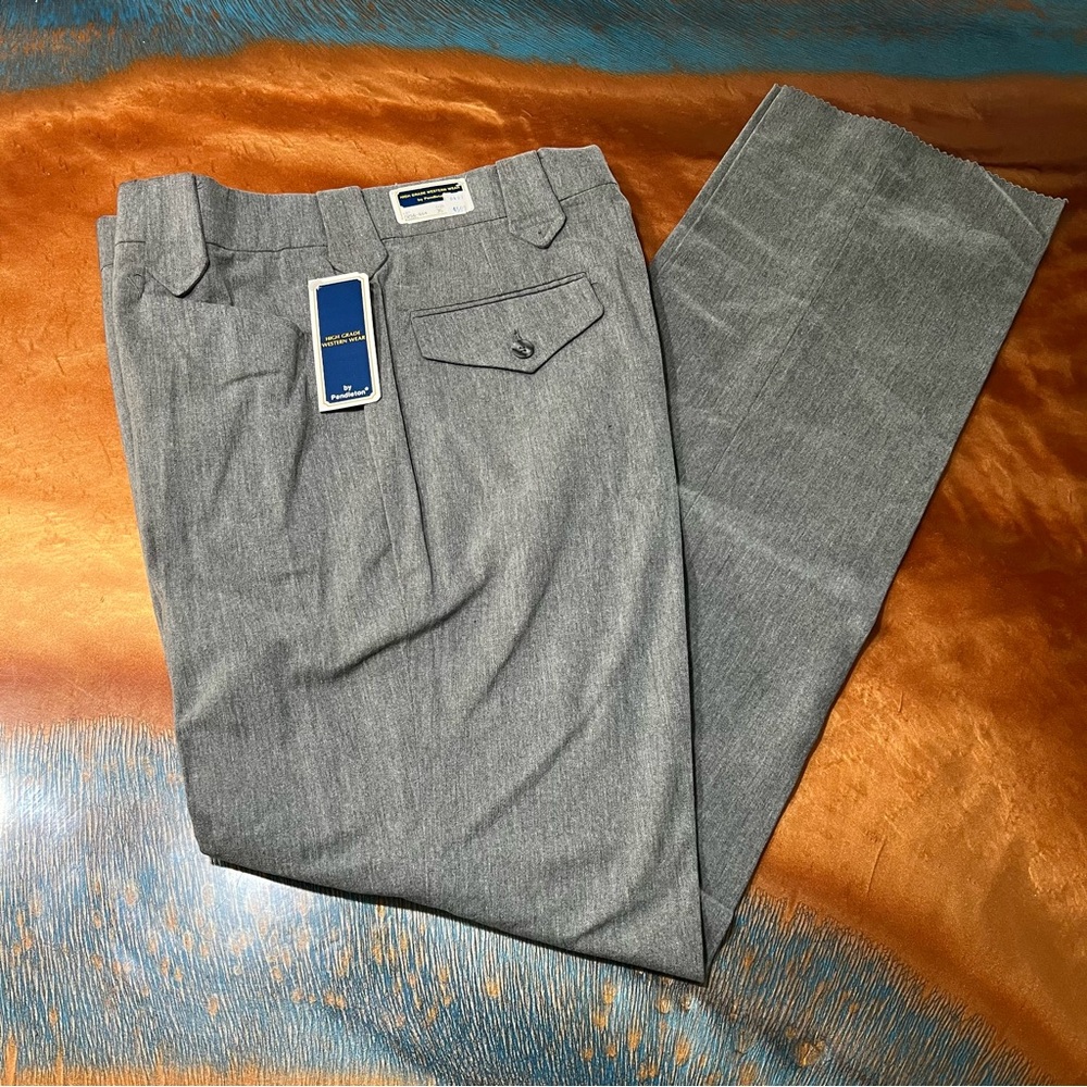 Vintage Pendleton High Grade Western Wear Slacks Gray size 35 Made in USA